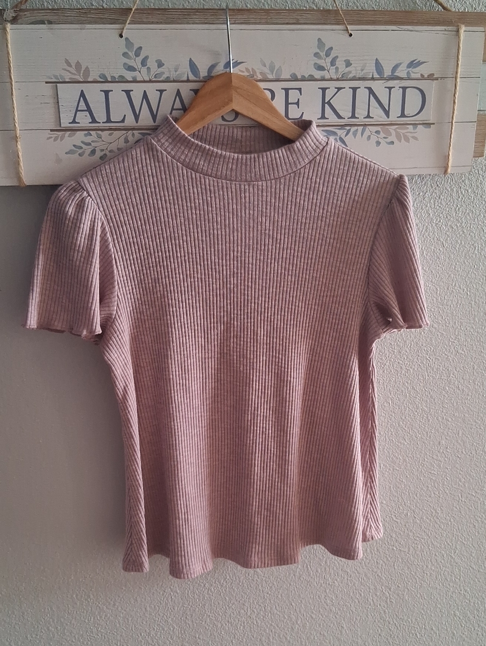 Ribbed Mock Neck Top